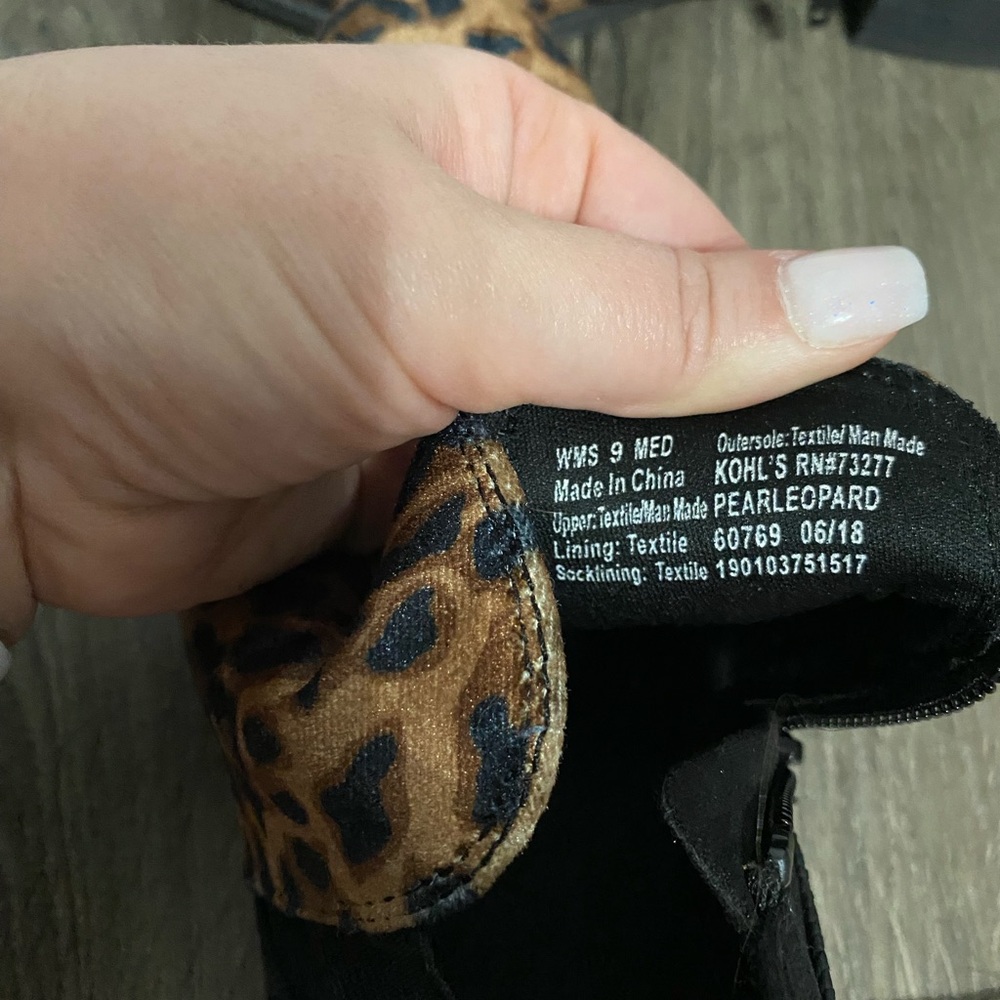 SO Leopard Print Ankle Boots